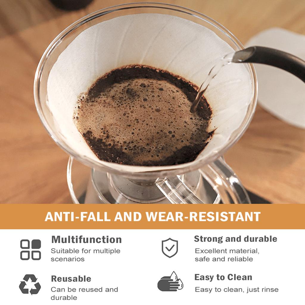 Leeseph Пластиковая кофеварка-капельница для кофе, фильтр-чашка для кофе, многоразовый кофейный фильтр, конусная чашка для капель для дома