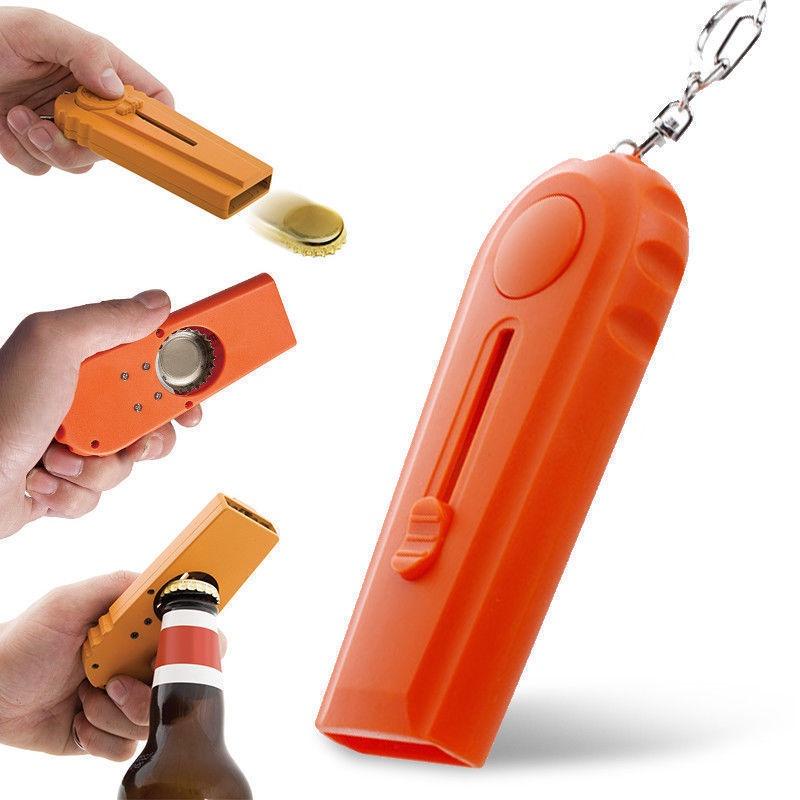 Уникальная летающая открывалка для пивных бутылок с пусковым механизмом для крышек и инструментом-брелком