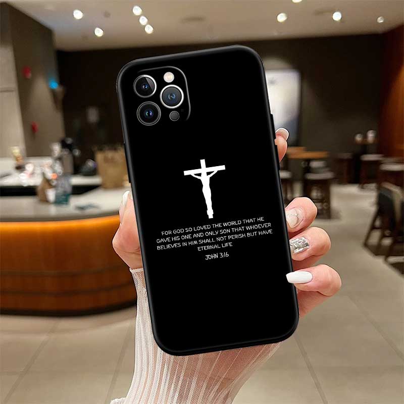 UP14 Bible verse Jesus Cross New High-End Shell Phone Case for OPPO A3 Pro A72 A74 A76 A77 A77S A78 A79 A94 A95 A18 A40M A58