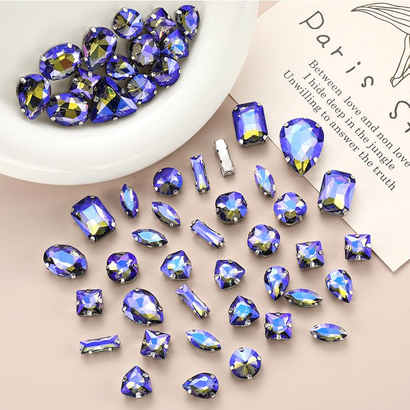 Поставка Стеклянная дрель-коготь, сшитая вручную, пряжка из алмазного кристалла, своими руками, свадебная одежда, аксессуары для волос, пряжка для обуви, аксессуары, смешанные 50 шт.