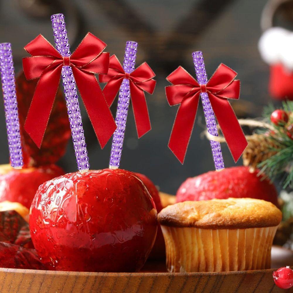 Rhinestone Apple Sticks Bling Candy Sticks Creative Cake Chocolate Caramel Sticks Buffet Salad