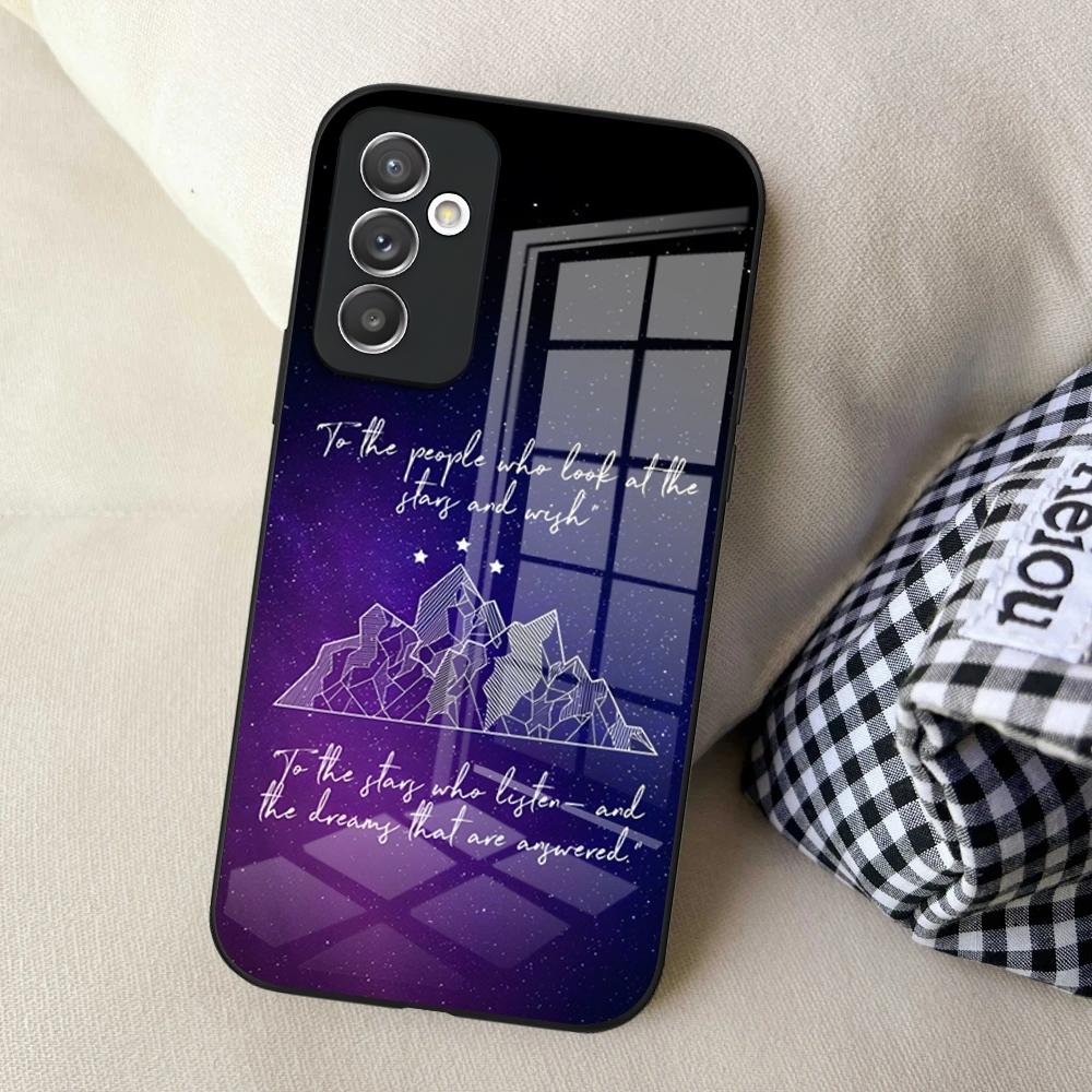 Чехол для телефона Acotar A Court of Mist and Fury для Samsung S24 Ultra S23 S22 S20 Fe S21 Plus Galaxy A54 A34 A24 A53 Стеклянная крышка