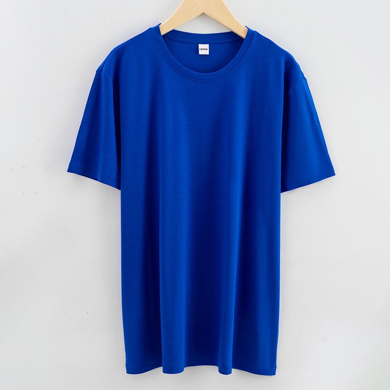 Новая 80 двухсторонняя мерсеризованная хлопковая мужская футболка белая синьцзянская хлопковая футболка с короткими рукавами мужская летняя повседневная футболка с круглым вырезом