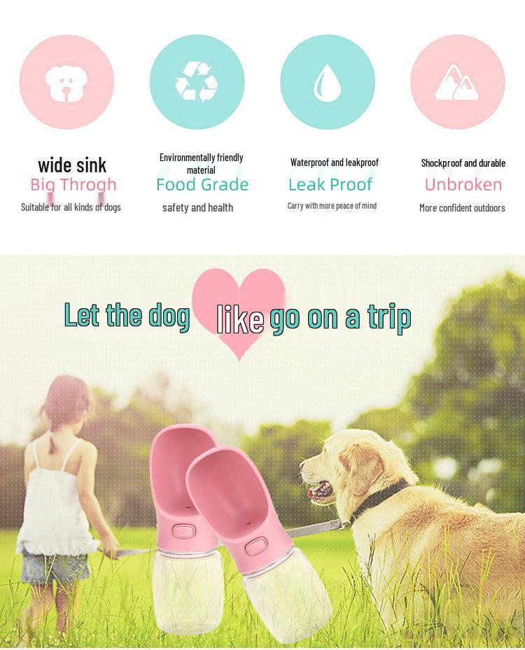 Portable Pet Water Bottle for Dogs & Cats - Travel Cup for Outdoor Use