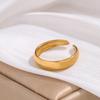 Классическое полированное гладкое кольцо-ободок серебряного и золотого цвета для женщин, из нержавеющей стали, открытое кольцо, винтажные роскошные ювелирные аксессуары, подарок