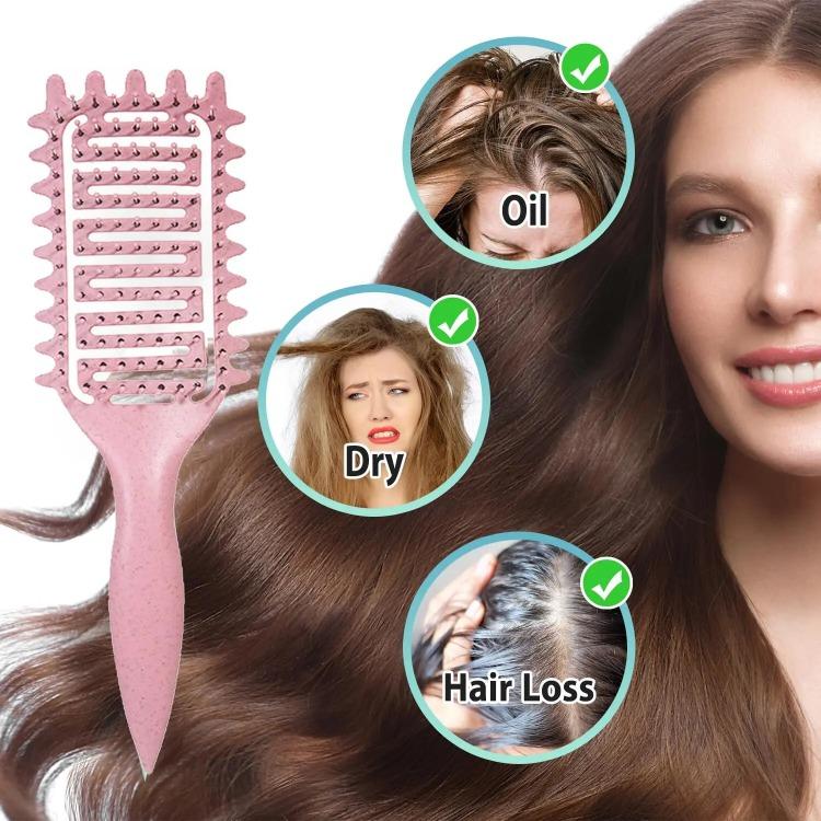 3 в 1 Щетка для укладки локонов Curl Define, распутывающая щетка для волос, расческа для спутанных волос, придание формы, определение локонов, парикмахерские инструменты для укладки