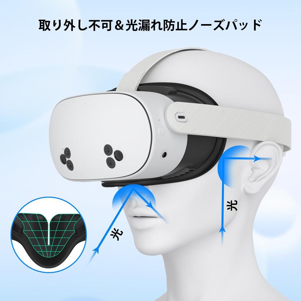 Iesooy для MetaQuest 3S Лицевая накладка Кронштейн лицевого интерфейса Подушка из пенополиуретана Уменьшение световых утечек VR-накладка Дышащая Защита от пятен Аксессуары MQ3S