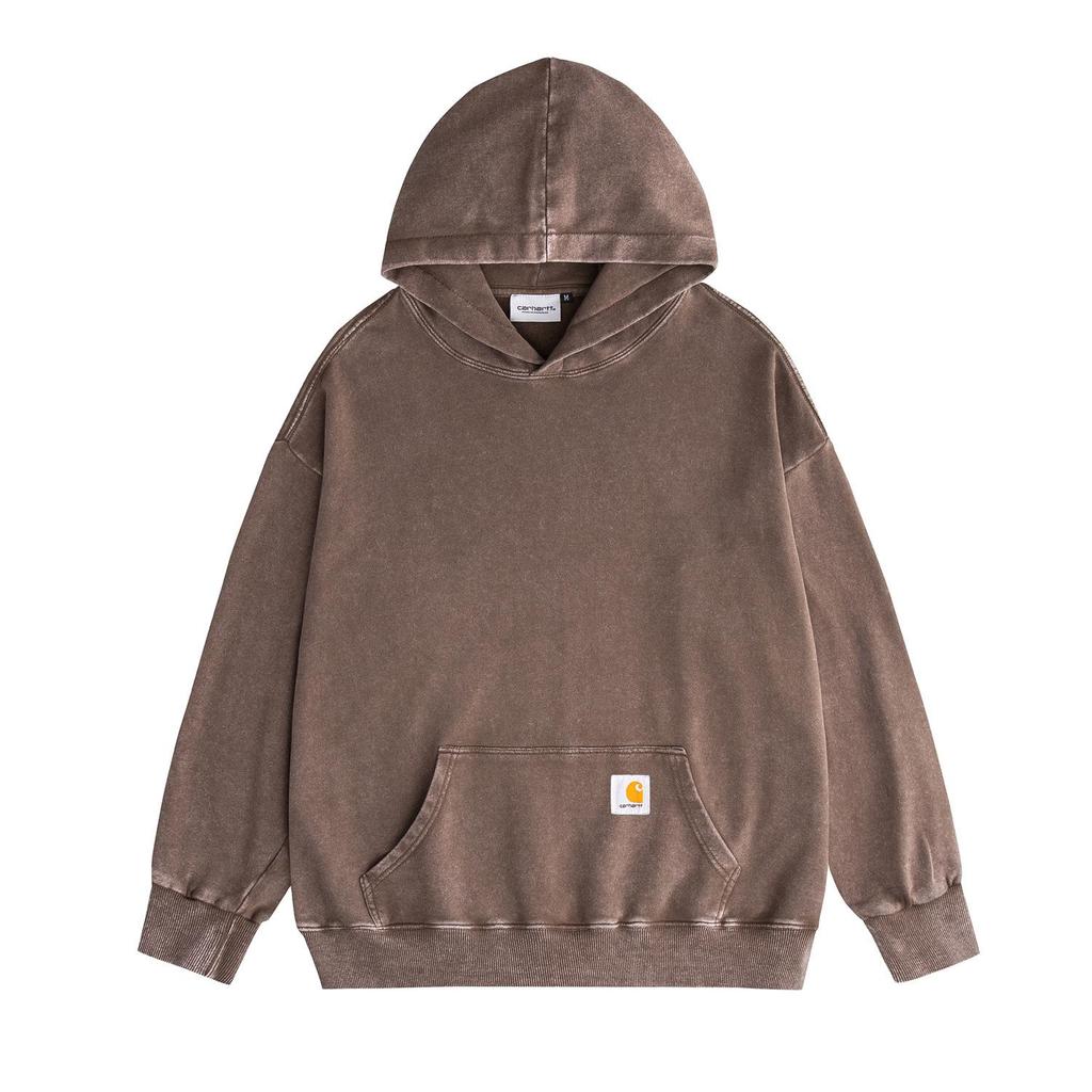 2023 Vintage Washed & Distressed Embroidered Terry Hoodie with Classic Small Logo