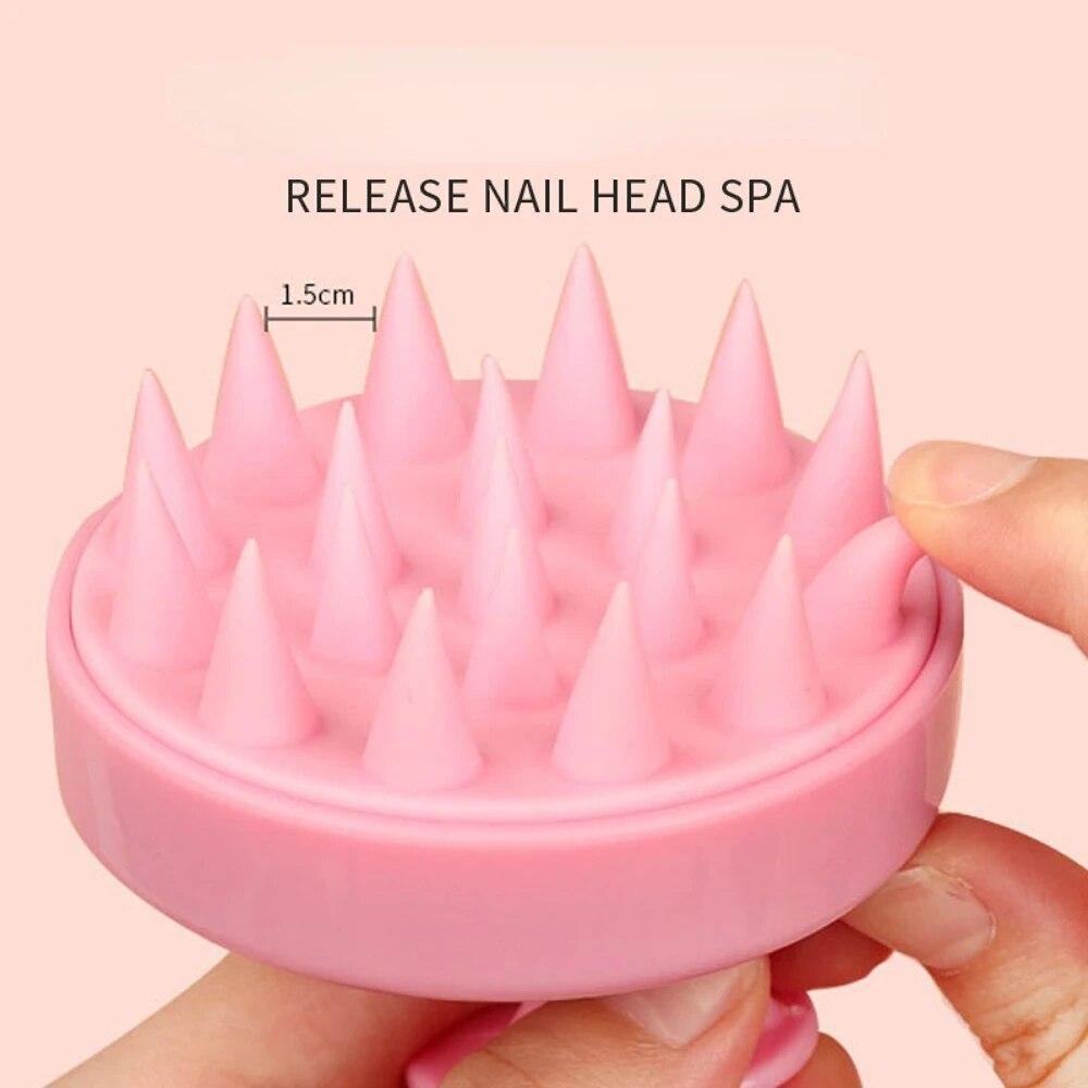 Head Scalp Massage Comb Silicone Shampoo Brush Hair Washing Comb Bath Shower Brush Salon Hairdressing Bath Spa Anti-Dandruff Shampoo Hair Clean Care