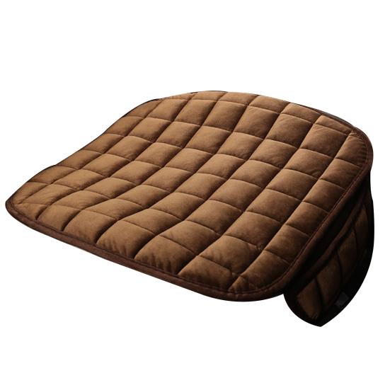 Зимняя теплая универсальная мягкая автомобильная противоскользящая плюшевая передняя накладка на сиденье, протектор