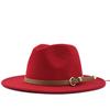 New Men Women Flat Brim Panama Style Wool Felt Jazz Fedora Hat Cap Gentleman Europe Formal Hat White Floppy Trilby Party Hat