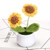 Mini Sunflower & Daisy Potted Bonsai Ornaments for Office Décor