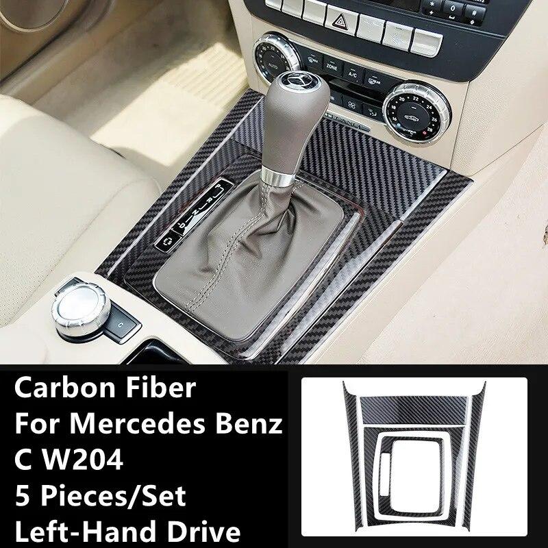 Углеродное волокно, модификация салона автомобиля, накладка, полоски, декоративные наклейки для Mercedes Benz C W204, внутренние аксессуары автомобиля
