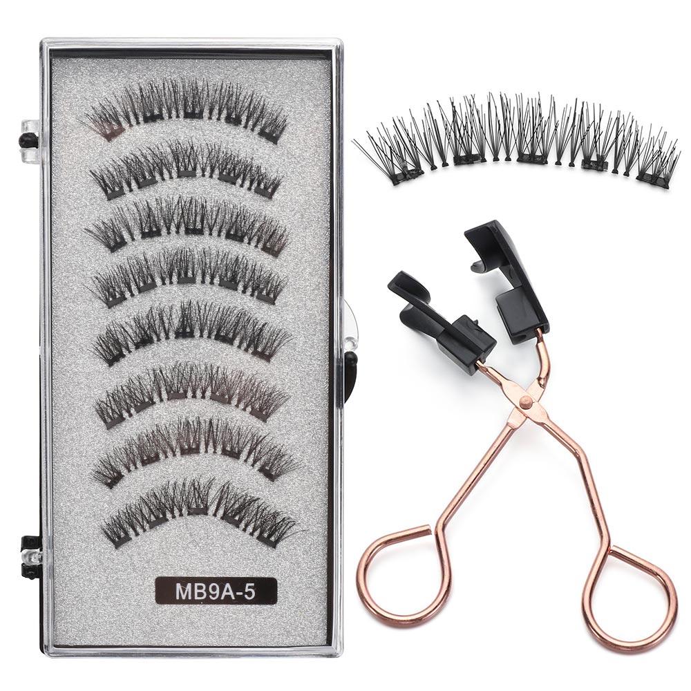 Многоразовые натуральные длинные ресницы без клея, магнитные ресницы, пять магнитов с аппликатором