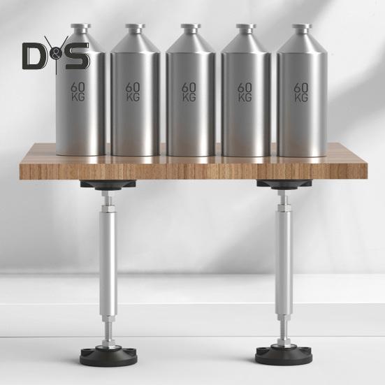 1 пара опорных ножек для мебели, регулируемые телескопические стойки из нержавеющей стали, простая установка, опорные ножки с противоскользящими накладками для кровати, дивана, комода, телевизора