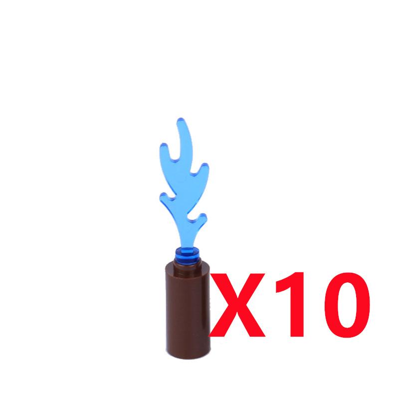 MOC Строительные блоки Костер Пламя Средневековая Бутылка вина Набор аксессуаров Модель подсвечника Мини-кирпич Совместимая игрушка Подарок Сделай сам X019