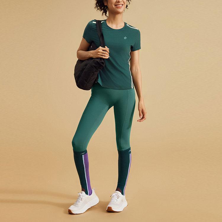 Skechers Сплошные спортивные леггинсы с высокой талией и прямым кроем для женщин Зеленые P224W139-04FQ