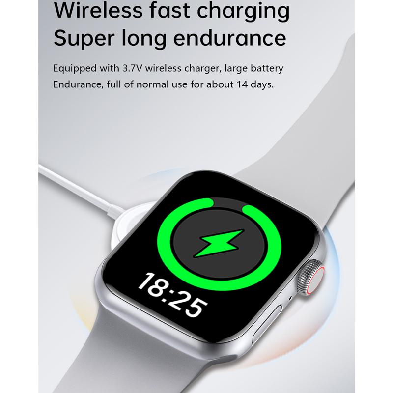 IWO Series 7 Смарт-часы с беспроводной зарядкой 2 "сделай сам, лицо, пульсометр для мужчин и женщин, фитнес-трекер, спортивные умные часы для IOS, Android-телефона