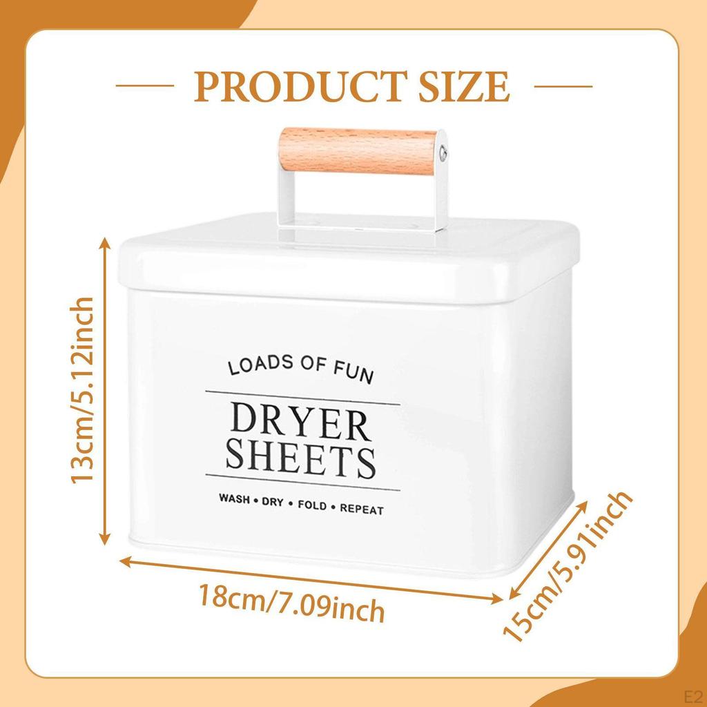 Держатель контейнера для сушильных листов Современный деревянный ручка Контейнер для хранения Декор Капсула для стирки