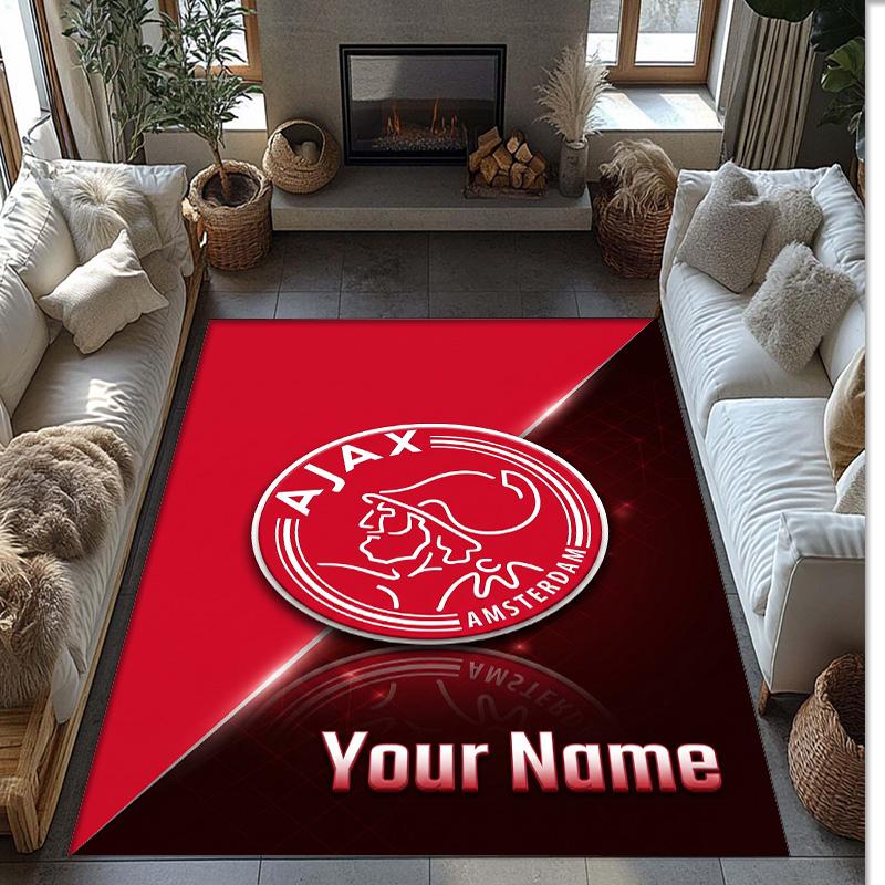 Ajax Amsterdam Printed Crystal Velvet Rug Non‑Slip Crystal Velvet Carpet For Sofa Bedroom Indoor Home Decoration