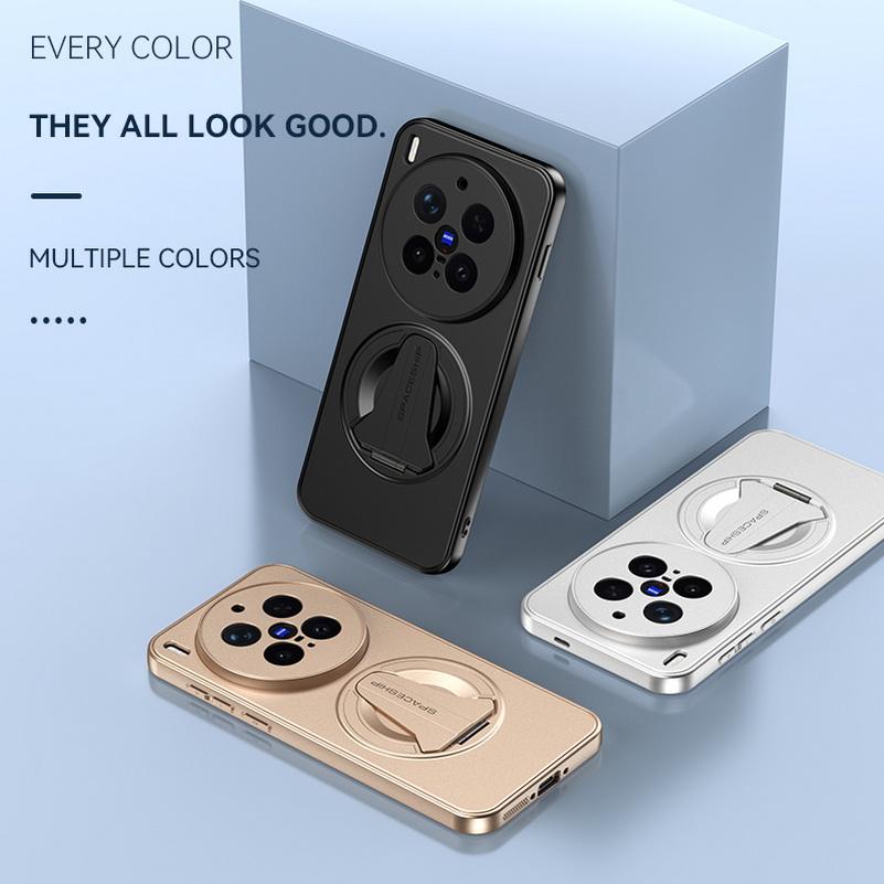 Магнитный чехол-держатель с металлической краской для VIVO X300 Pro X200 Ultra X200 FE Держатель для беспроводной зарядки Magsafe Жесткая крышка для телефона