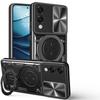 Slide Lens Push Window Armor Funda for Samsung Galaxy S25 Edge 5G Case for Galaxy S25 Slim Case Magnetic Rotate Ring Stand Cover