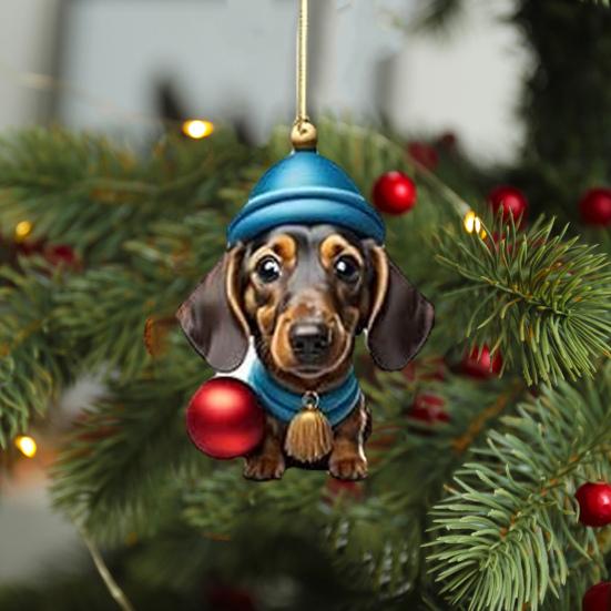 2024 Pet Адвент Календарь 2D Плоский Акрил Кошка Собака Подвески Рождественская Елка Подвесное Украшение Рождество Календарь обратного отсчета для Домашнего Декора