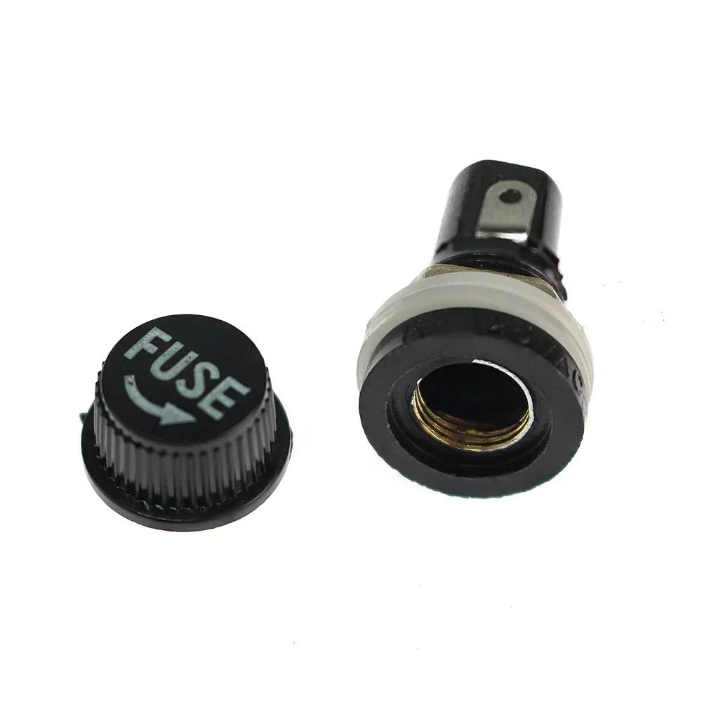 5PCS 5x20MM 6x30MM Glass Fuse Holders 5*20 6*30 Insurance Tube Socket Fuse Holder for insurance Panel Mount Fuse Holder