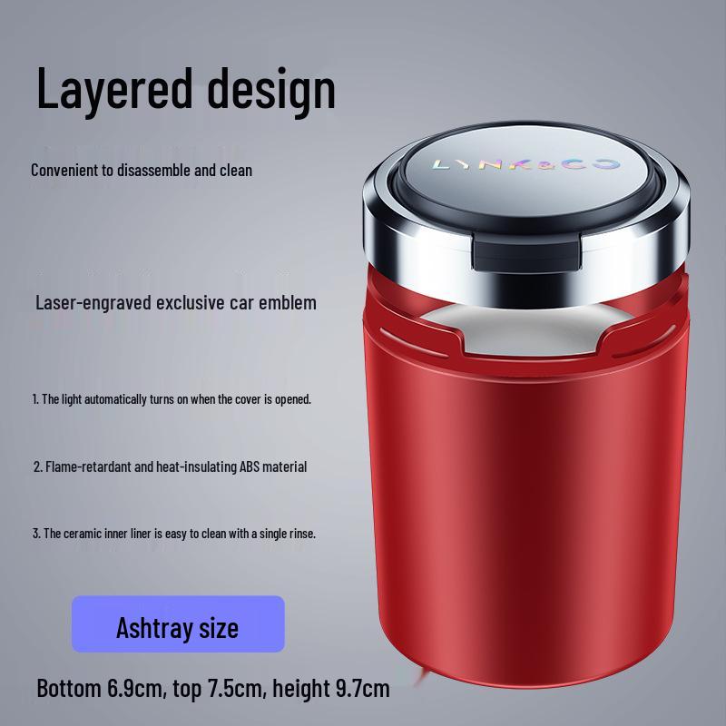 Подсвечиваемая пепельница для автомобиля Lynk & Co: Многофункциональный гаджет для интерьера для моделей 01-09