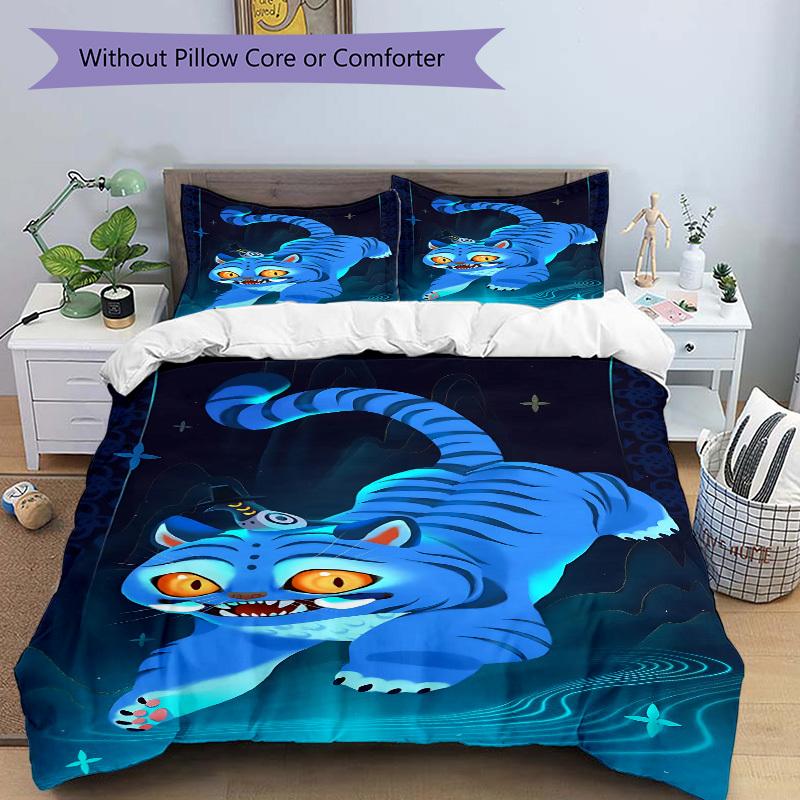 3pcs bedding set K-Pop Demon Hunters Includes 1 Comforter + 2 Pillowcases, Without Pillow Inserts, Soft Comfortable, Lightweight Breathable,
