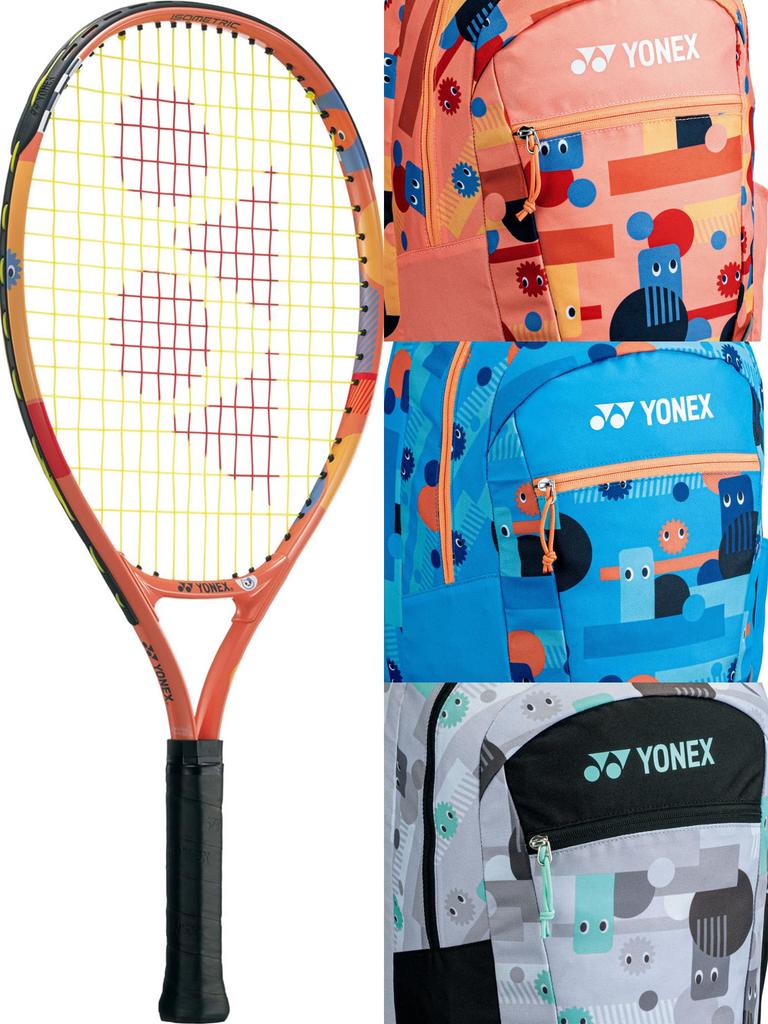 Tennis Backpack for Junior Holds 1 Capacity Chest [Yonex] Children, Backpack, Racquet, 18L, Belt, Gray/Black