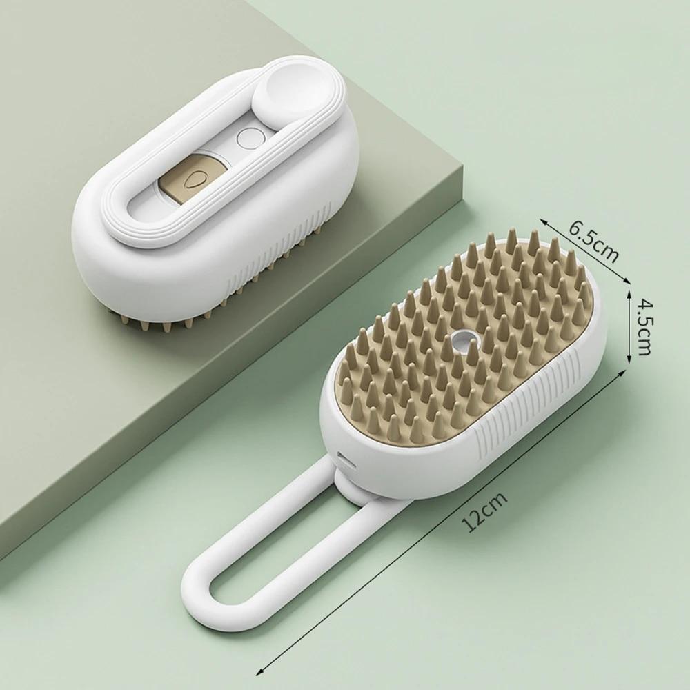 Steamy Cat Brush 3 в 1 Электрическая кошачья щетка с защитой от брызг и паровым распылителем для массажа Расческа для ухода за домашними животными Расчески для удаления волос Новинка