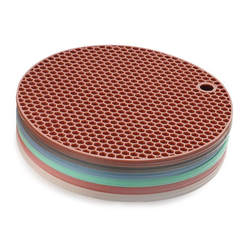 Kitchen Supplies Anti-Scalding Non-Slip Heat Resistant Mat Silicone Pot Holders Coaster Bowl Mat