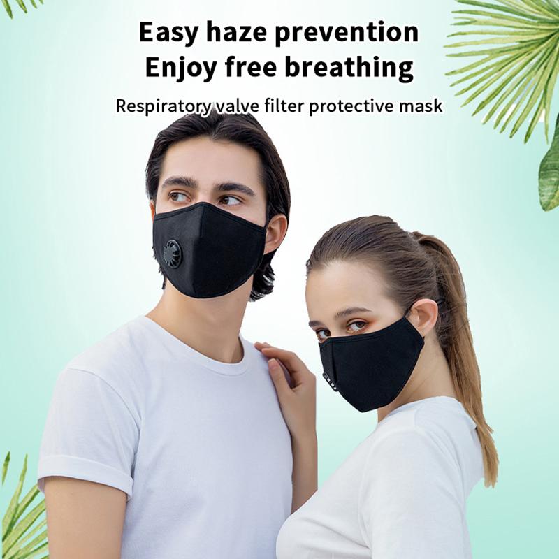 Маски от пыли Pm2.5 против загрязнения, моющиеся и многоразовые, с вставной прокладкой, хлопковые, унисекс, дорожные СИЗ, удобные и дышащие