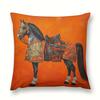 1pcs Equestrian Art Pillow Cover 45x45cm Square Polyester Decor Cushion Case Zipper Washable Indoor Outdoor No Insert