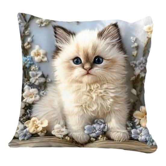 Наволочка для подушки 3D с принтом кота, наволочка для подушки, дизайн со скрытой молнией, съемная, моющаяся, декоративная наволочка для подушки