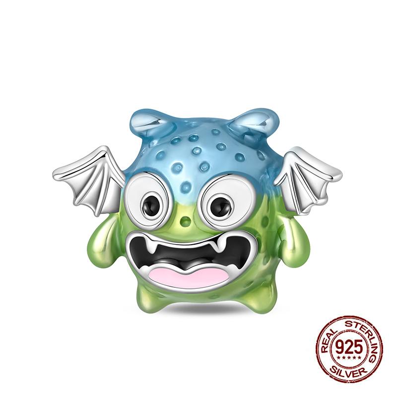 Cute Charm Bead Charms copper Authentic Compatible With Bracelets Monsters Robot Dog Chinese Panda Bead Charms Charm Bead Charms Ideal For Women Do It