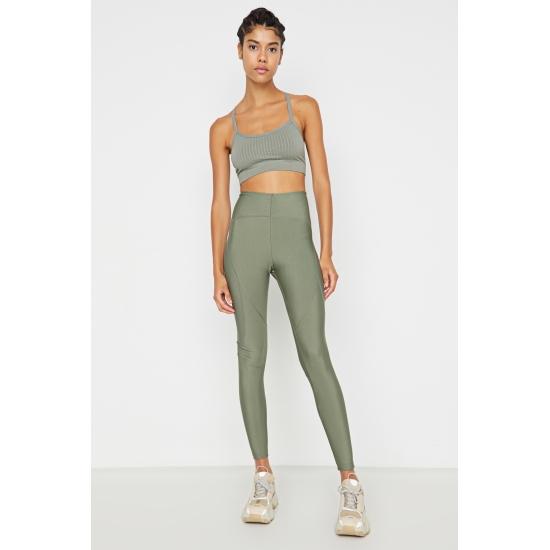 Sports Clothing Stitch Detail Gatherer Full Length Sports Tights