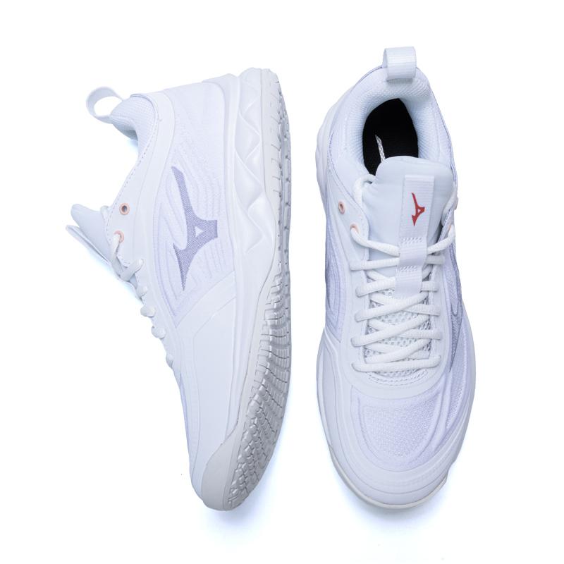 Mizuno Wave Luminous 2 Удобные Универсальные Нескользящие Прочные Низкие Кроссовки для Бадминтона Унисекс Белый V1GC242025