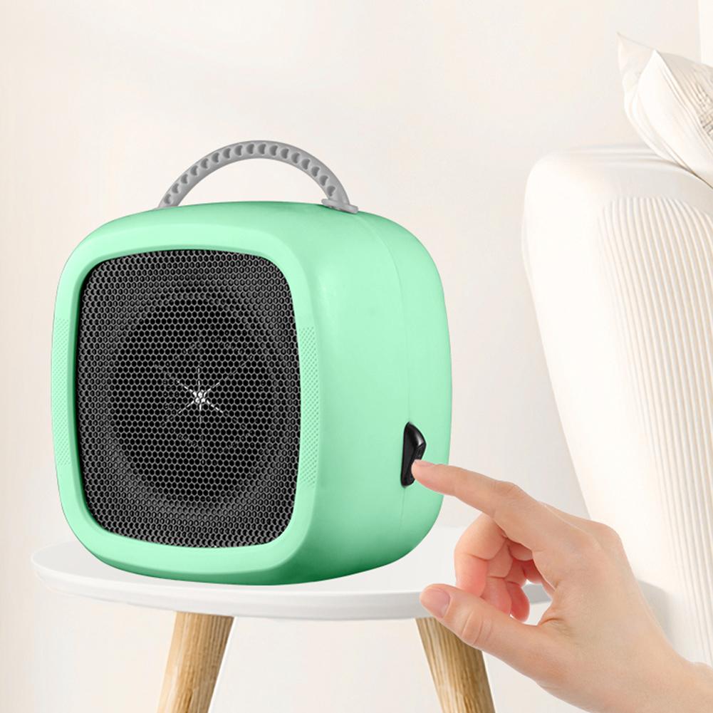 Мини настольный обогреватель с переносной ручкой, малошумный, безопасный дизайн, защита от сбоев питания для использования в офисе