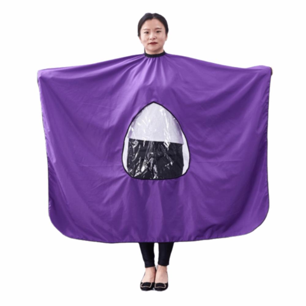 Adjustable Buckle Straps Transparent Window Visible Apron Hairdressing Gown Cape  Home Use