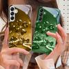 Чехол для телефона из стекла с четырехлистным клевером для Samsung Galaxy A14 4G 20 30 52 20S 21S 22 A32 33 34 42 50 51 53 54 70 71 72 73 5G