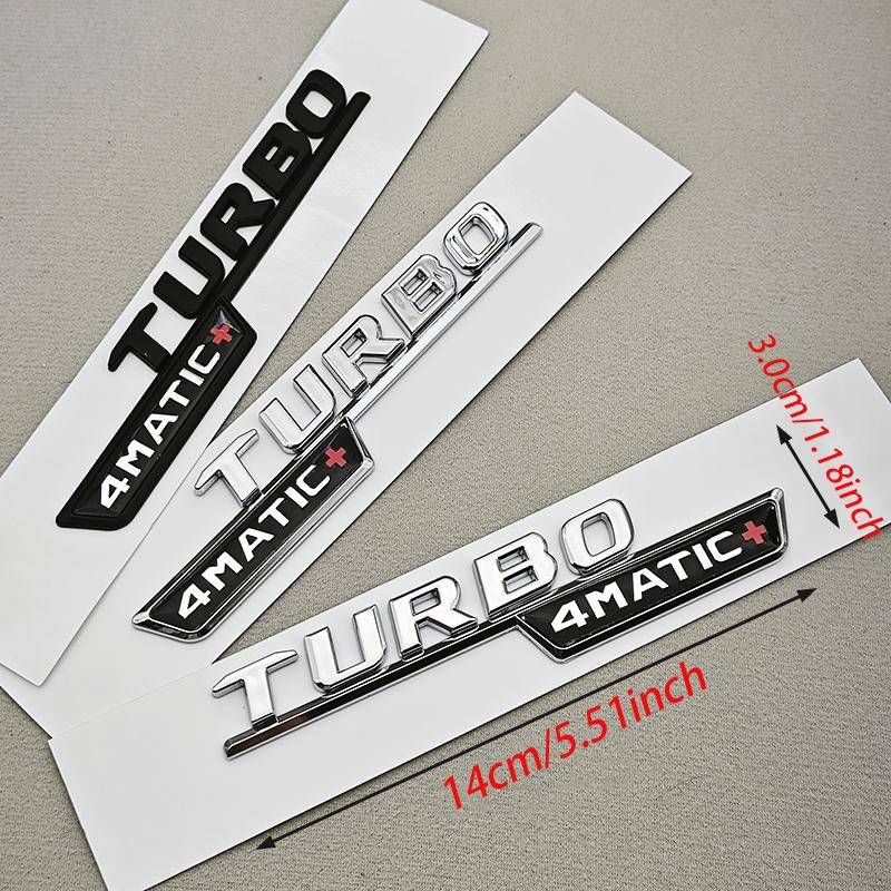 2 шт. Эмблема TURBO 4MATIC+ для Mercedes Benz AMG W213 W205 W177 W167 A45S E63S GLE53 Шильдик на крыло Наклейка Логотип Автомобильные Аксессуары