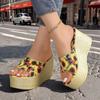 Sexy Gold Sandals Women Summer 2025 Chunky Platform Wedges Slippers Woman Comfort Light Weight Outdoor Shoes Women Slides Women