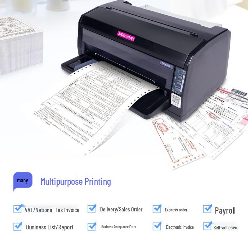 Jolimark FP-630K+ 24-Pin Multi-Function Dot Matrix Printer CN plug (adapter included)