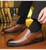 Fashion Fashion New Men's Pointed  Slip On Business Flats Shoes Male Designer Black Brown Loafers Homecoming Wedding Dress Footwear