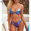 2021 Pu Faux Leather V-bar Underwired Bikini Women Swimwear Female Swimsuit Bikini Set Bather Bathing Suit