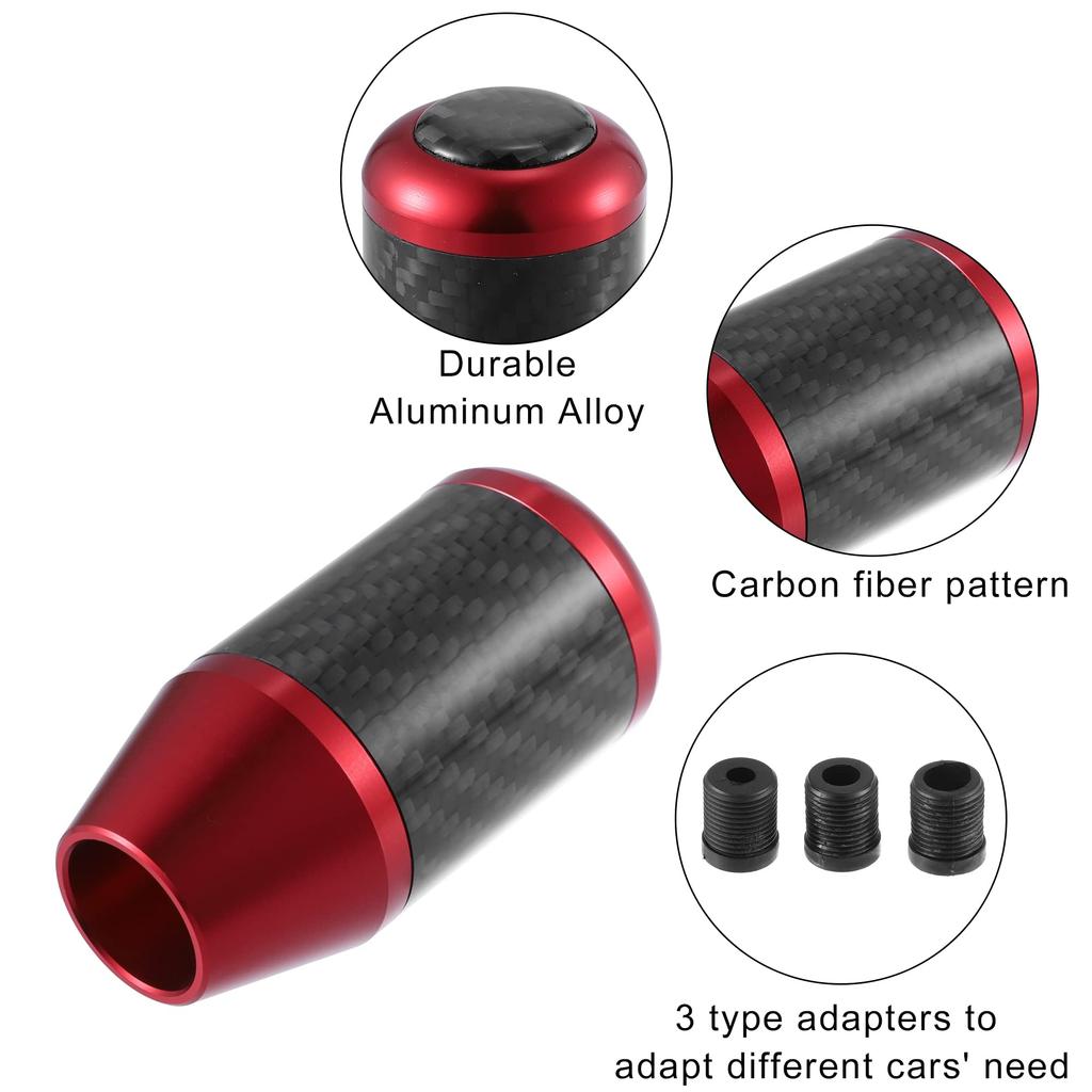 uxcell Автоматическая Универсальная Ручная Ручка Переключения Передач Рычаг Переключения Передач Ручка Переключения Передач Узор Карбонового Волокна Красный