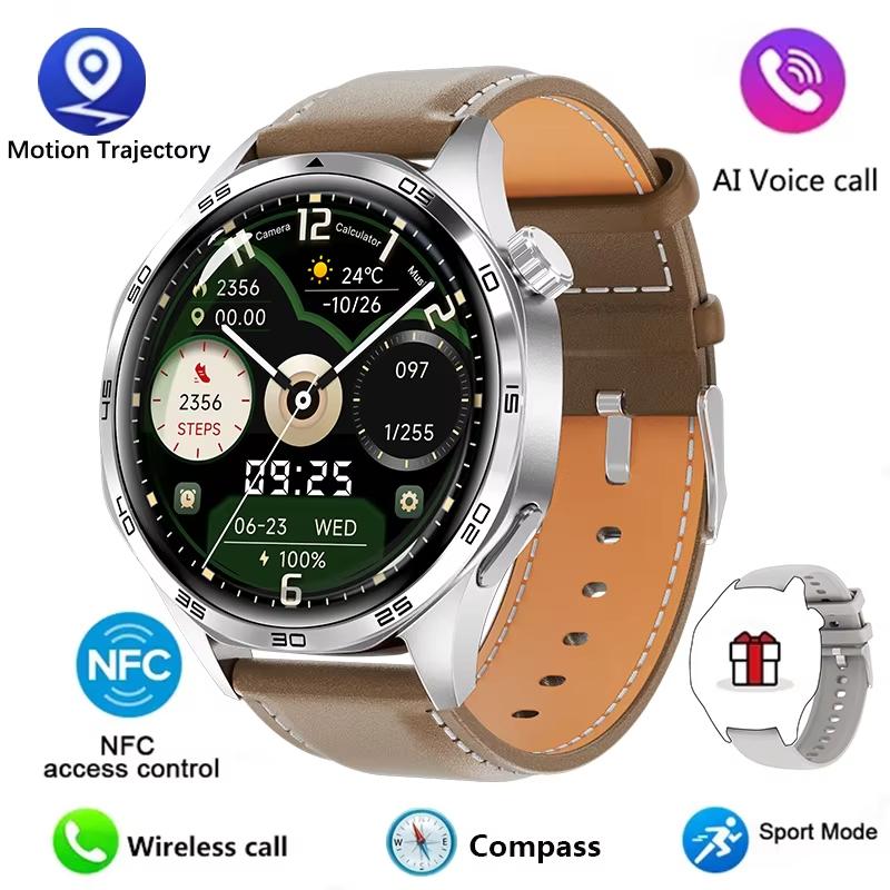 2025 New GT5 PRO Smart Watch Men Watch 5 Pro AMOLED HD Screen Bluetooth Call GPS Trajectory NFC Heart Rate Compass SmartWatches