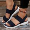 Women's Wedge Platform Sandals 2024 Summer New Fashion Outdoor Beach Casual Elastic Designer Ladies Shoes Zapatos De Mujer
